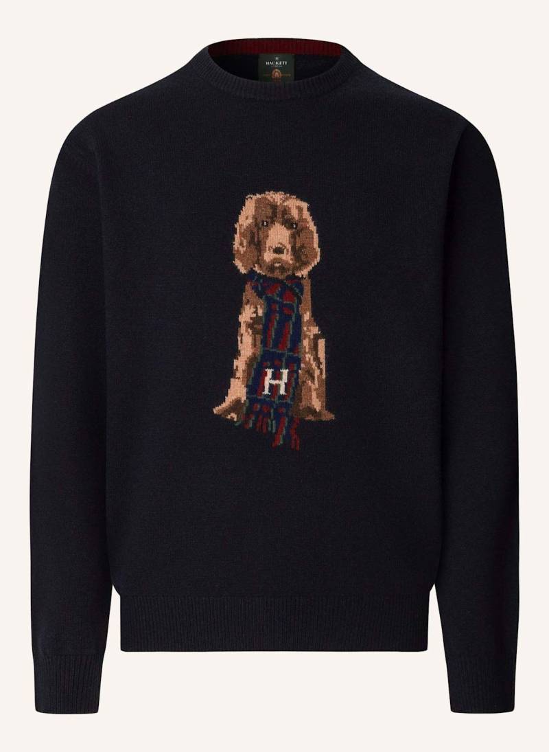 Hackett London Pullover Harry Knit Crew blau von Hackett London
