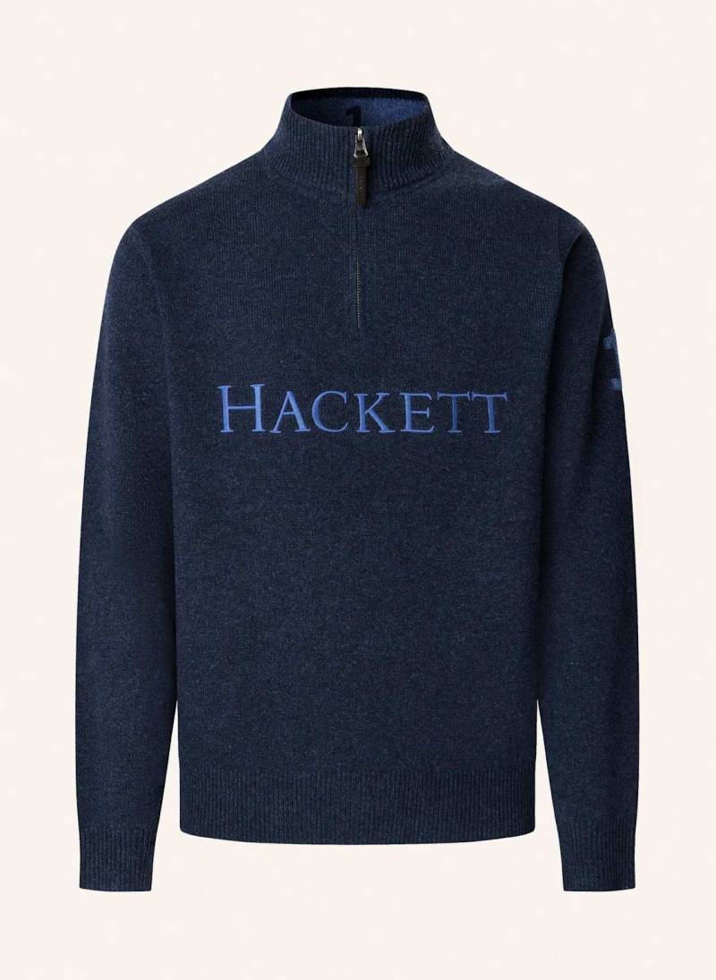Hackett London Pullover Heritage No.1 Hzip blau von Hackett London