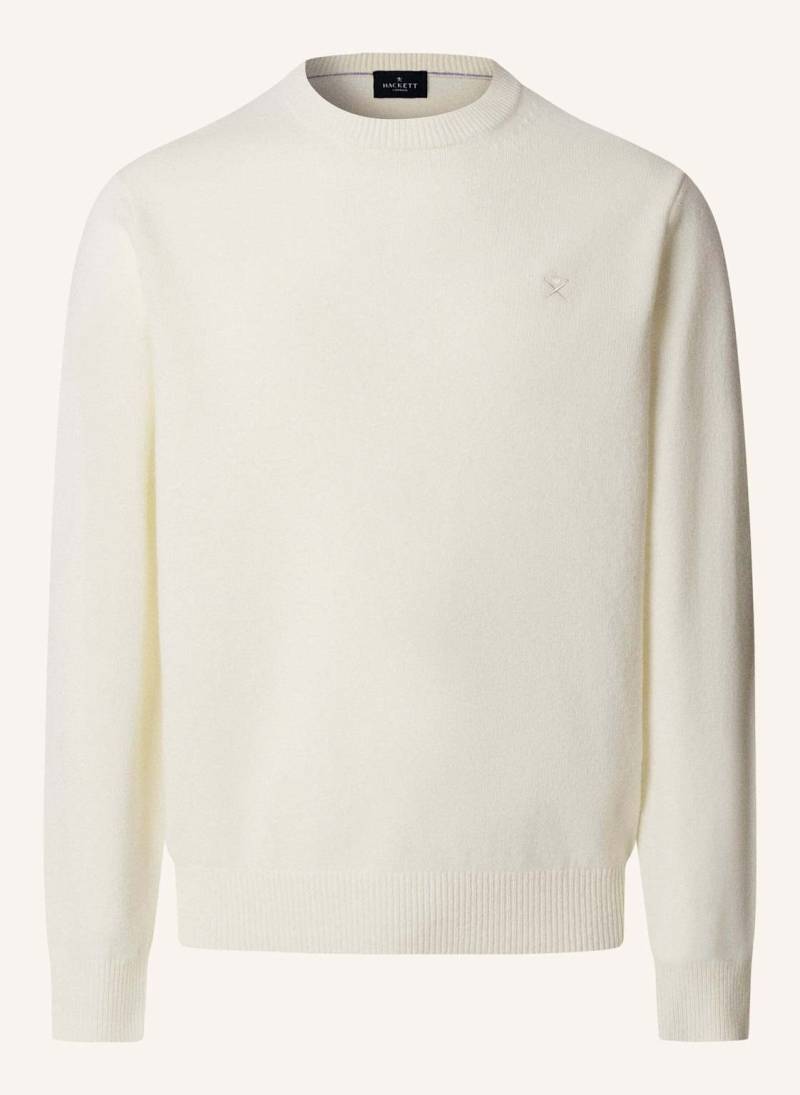 Hackett London Pullover Lambswool Crew weiss von Hackett London