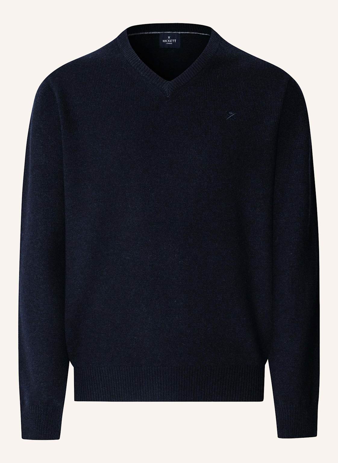 Hackett London Pullover Lambswool V Neck blau von Hackett London