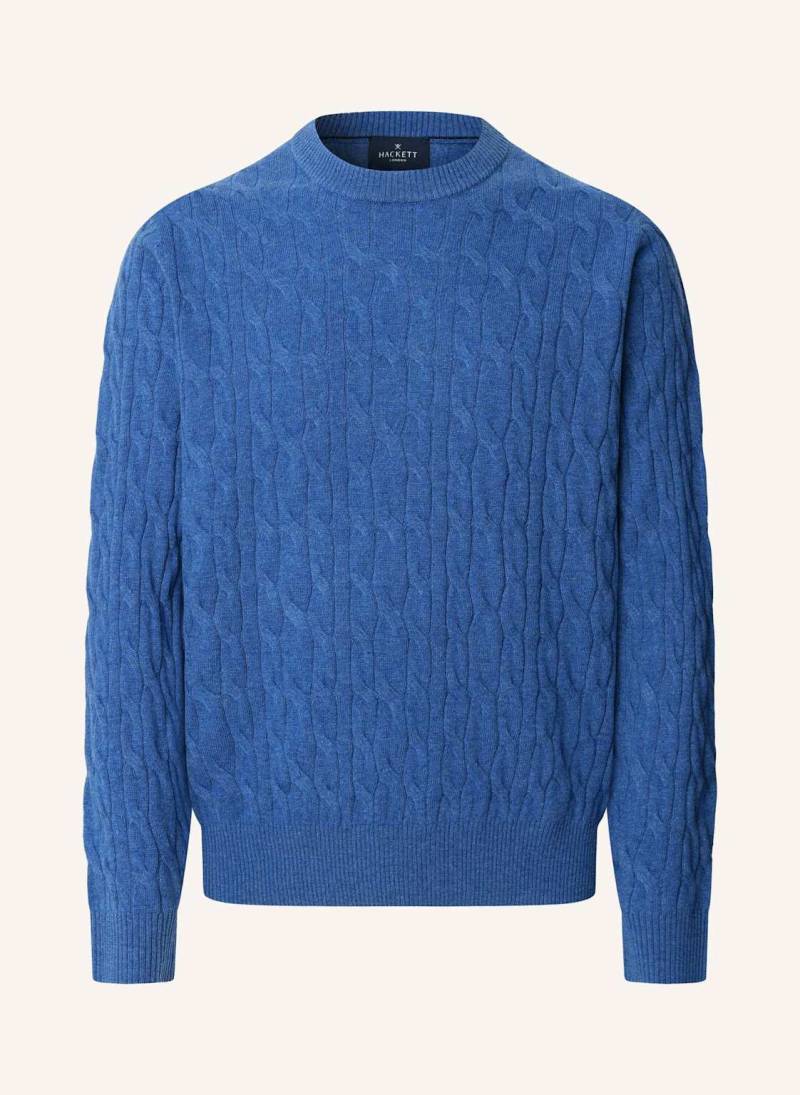 Hackett London Pullover Lw Cable Crew blau von Hackett London