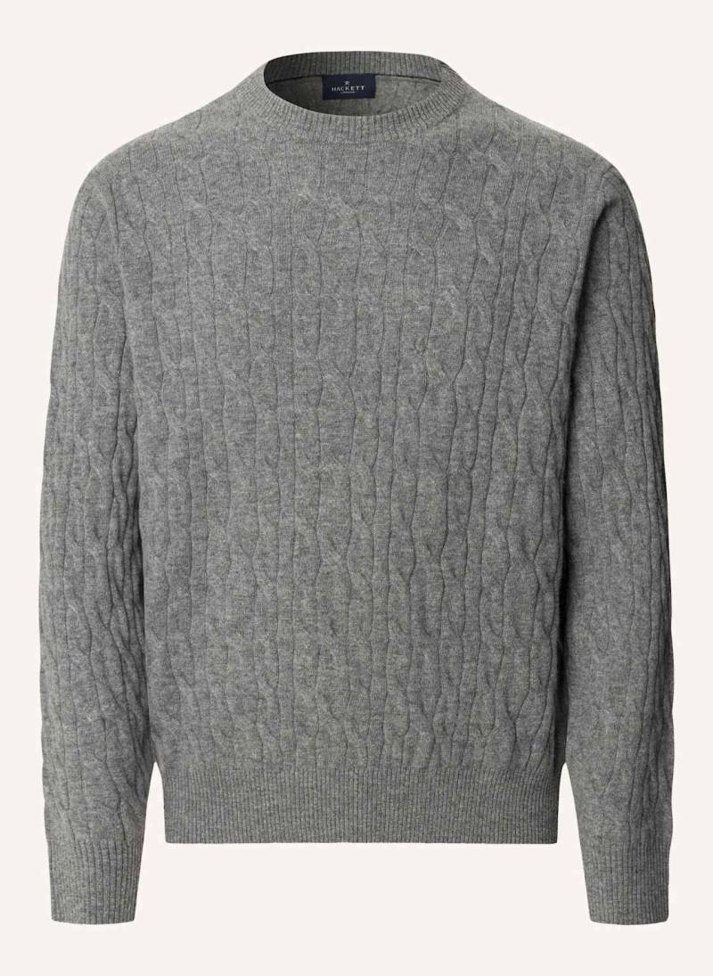 Hackett London Pullover Lw Cable Crew grau von Hackett London