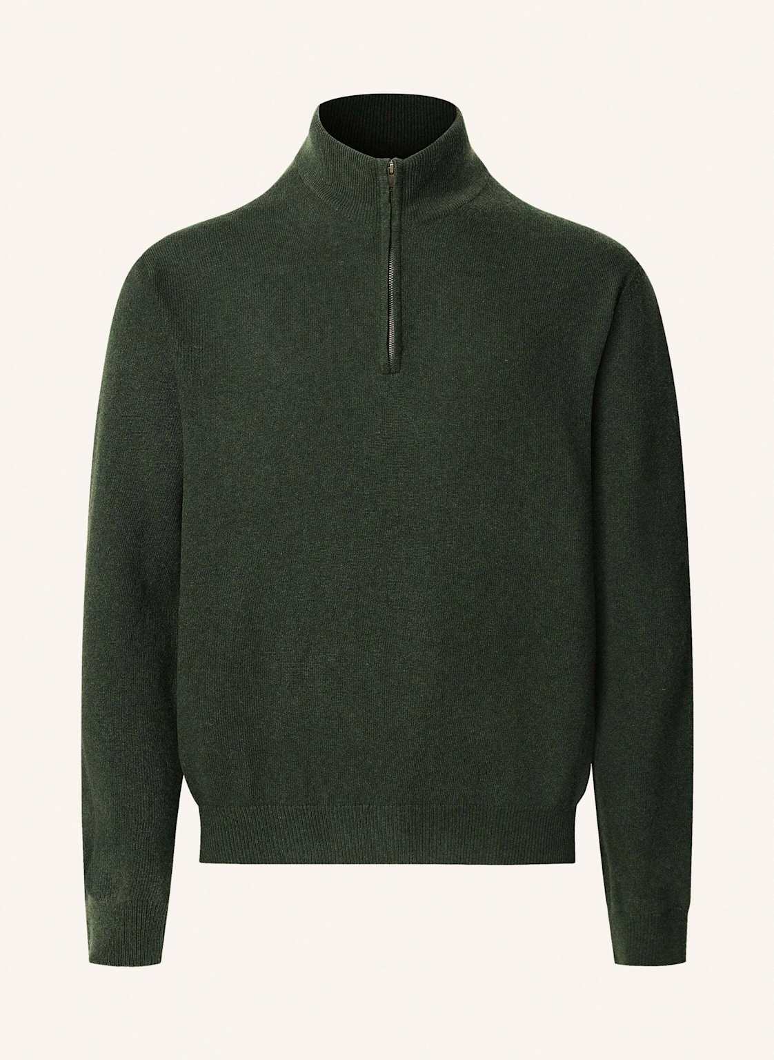 Hackett London Pullover Merino Cash Mix Hzip gruen von Hackett London