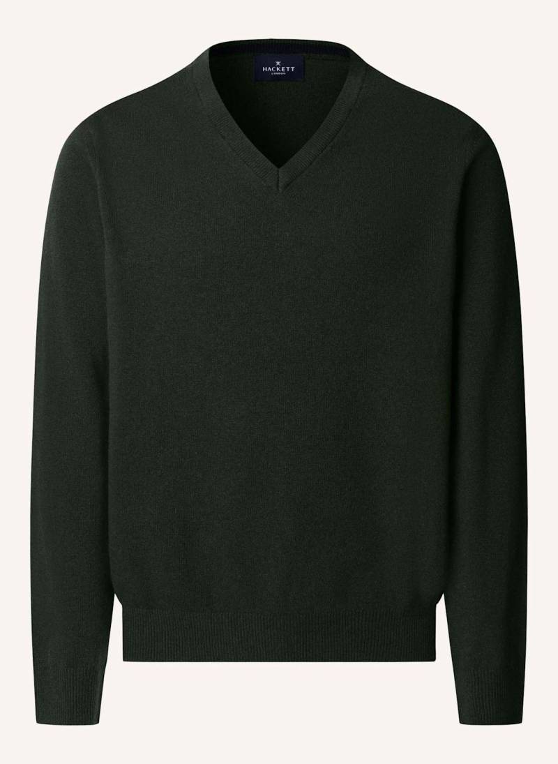 Hackett London Pullover Merino Cash Mix V gruen von Hackett London