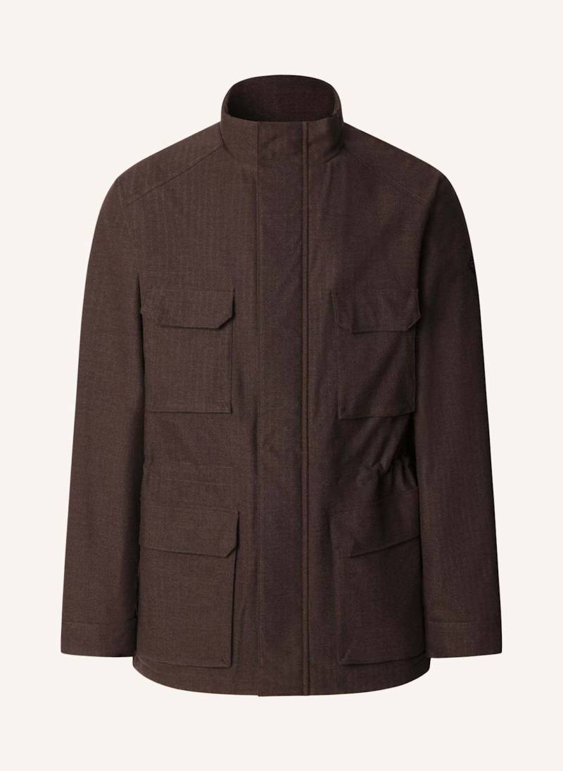 Hackett London Regenjacke Hbone Lux Field Jkt braun von Hackett London