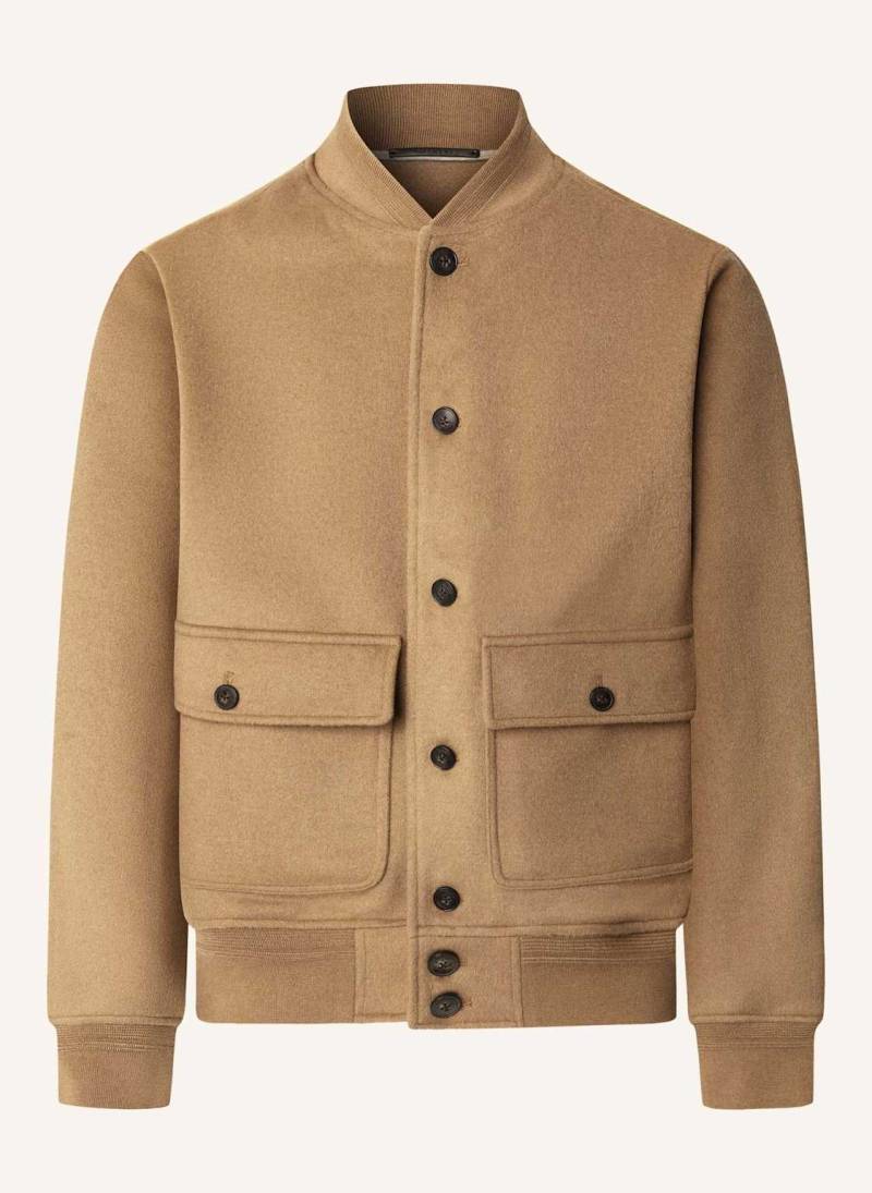 Hackett London Regenjacke Wool Bomber braun von Hackett London