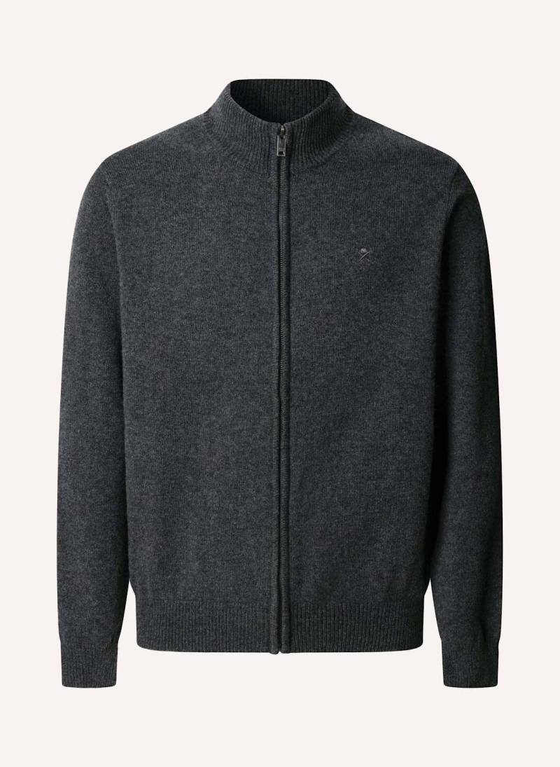 Hackett London Strickjacken Cardigan Lambswool Fzip grau von Hackett London
