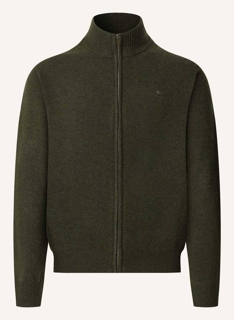 Hackett London Strickjacken Cardigan Lambswool Fzip gruen von Hackett London