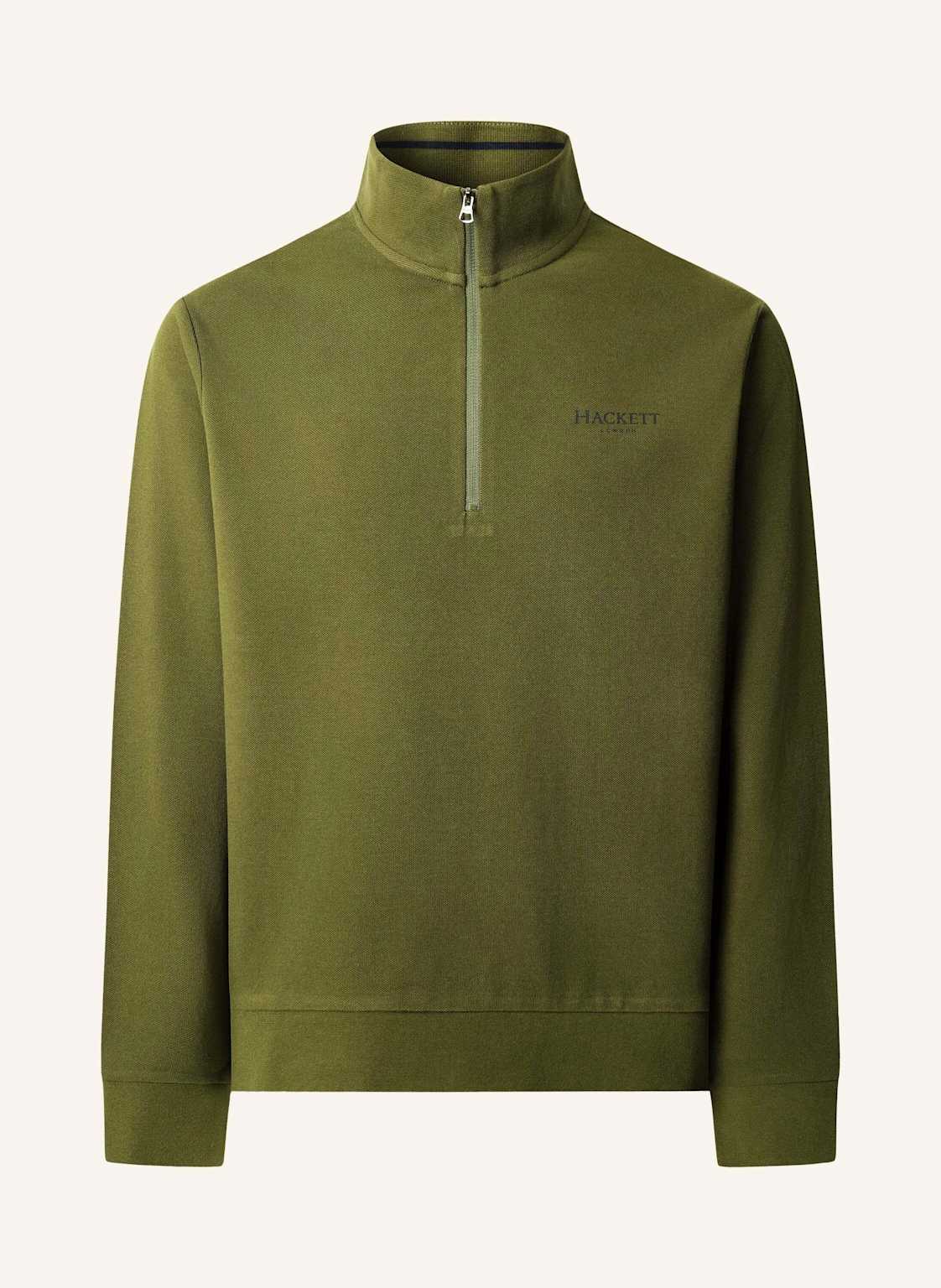 Hackett London Sweatshirt Heritage Ess Pique Hz gruen von Hackett London