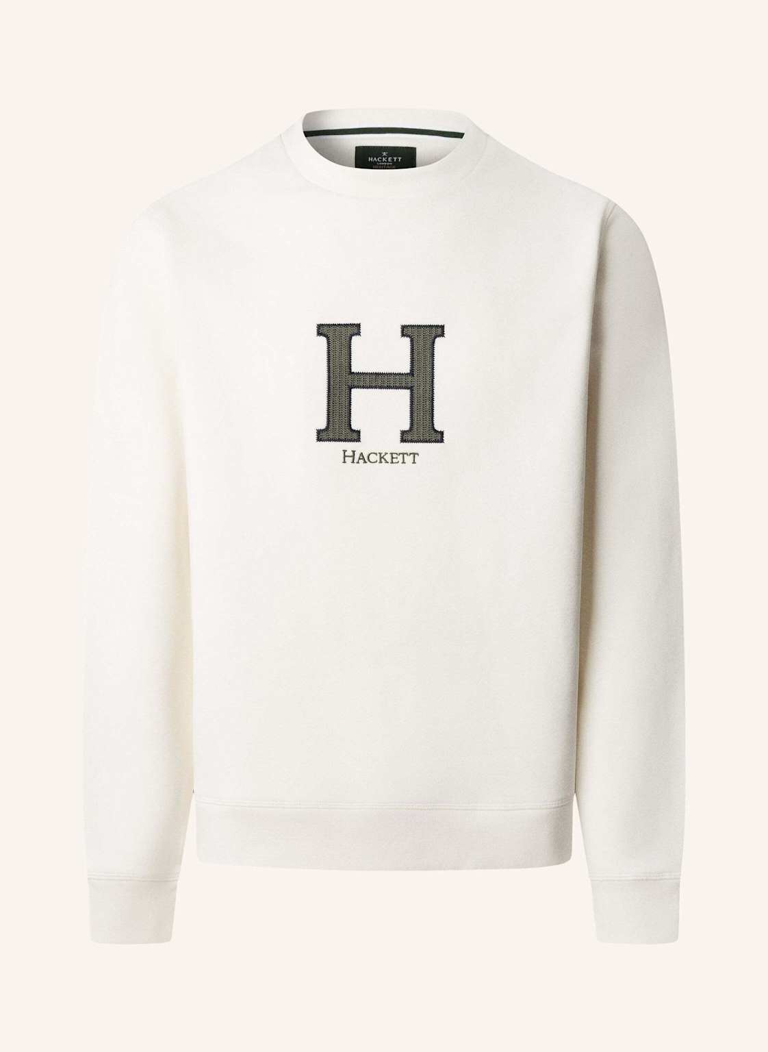 Hackett London Sweatshirt Heritage Peaks Crew weiss von Hackett London