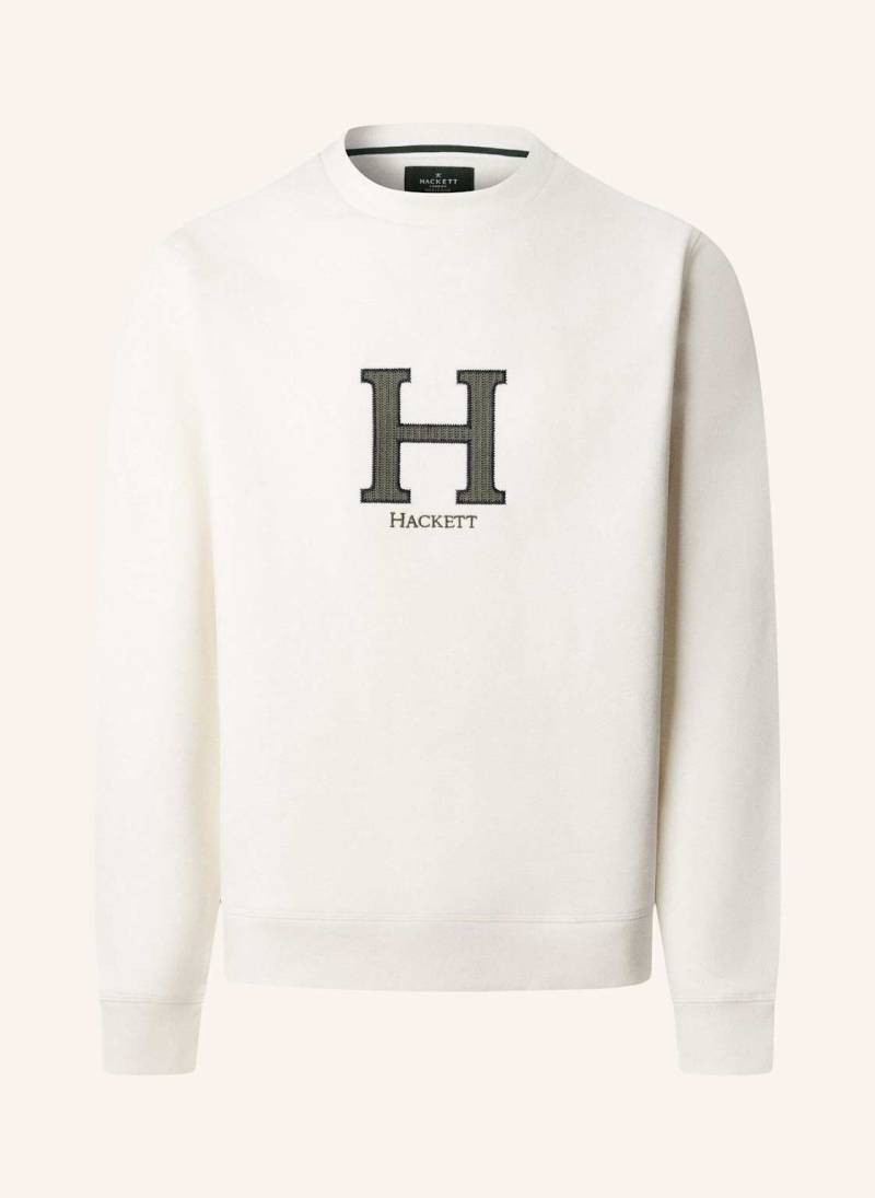 Hackett London Sweatshirt Heritage Peaks Crew weiss von Hackett London