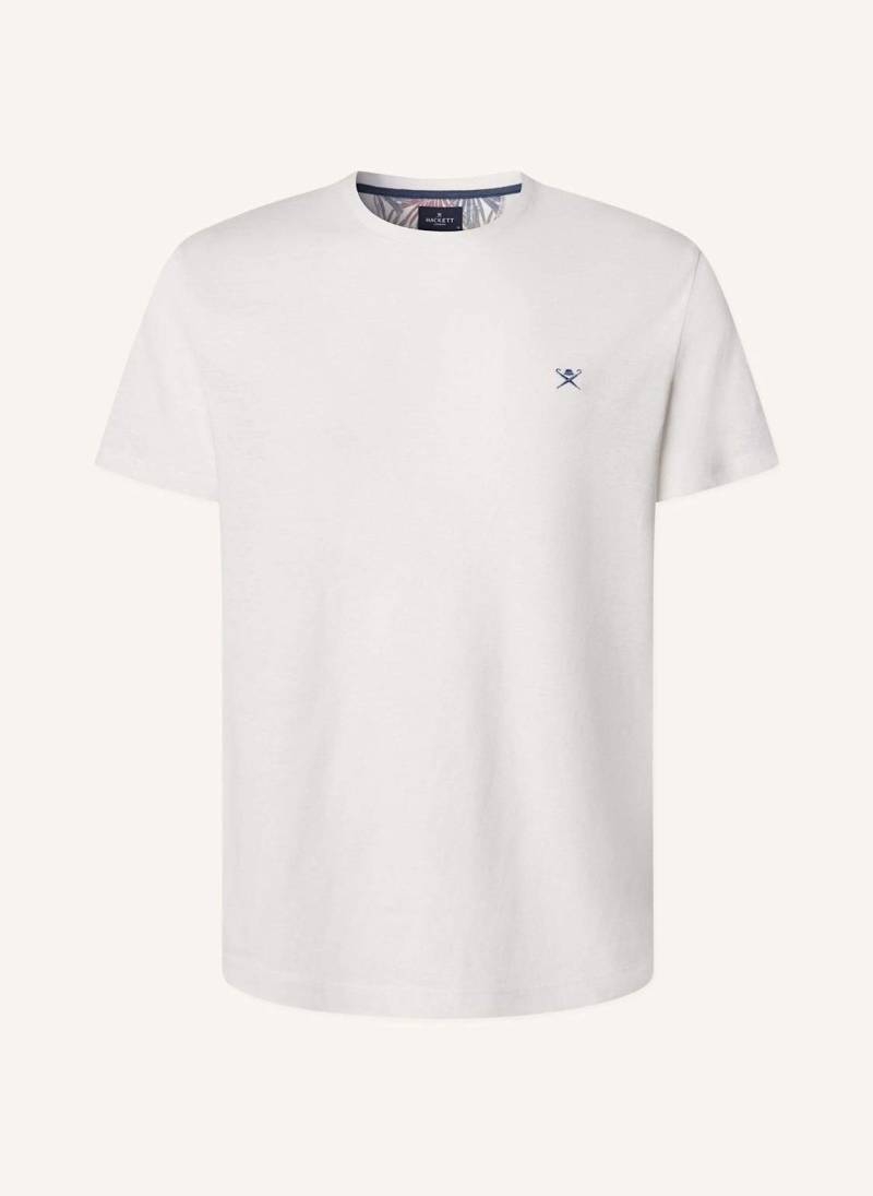 Hackett London T-Shirt Swim Palm Cott Linen T weiss von Hackett London