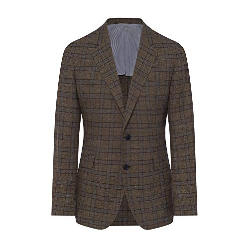 Hackett Mens Taupe MESH Check CC Jacket, 9METAUPE/Blue, 48 von Hackett London