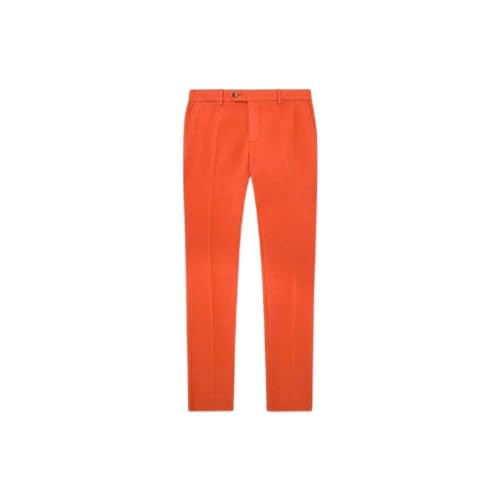 HACKETT LONDON Herren Cotton Tencel Chino Hose, Orange, 33W/32L von Hackett London