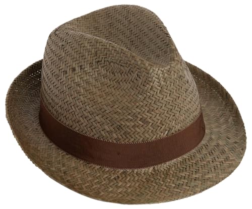 Hackett London Herren-Mütze aus bengalischem Seersucker, Braun (Khaki), M von Hackett London