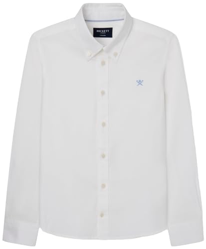 Hackett London Jungen Washed Oxford Hemd, White (White), 15 Years von Hackett London