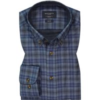 HACKETT Herren Hemd blau Baumwolle kariert Slim Fit von Hackett