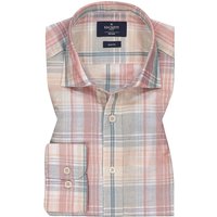 HACKETT Herren Hemd rosa Leinen Slim Fit von Hackett