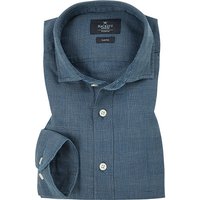 HACKETT Herren Hemd blau Baumwolle kariert Slim Fit von Hackett