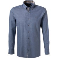 HACKETT Herren Hemd blau Flanell meliert Slim Fit von Hackett