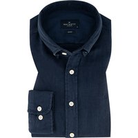 HACKETT Herren Hemd blau Leinen meliert Slim Fit von Hackett