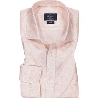 HACKETT Herren Hemd rosa Baumwolle gemustert Slim Fit von Hackett