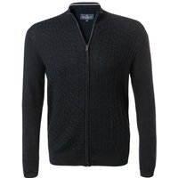 HACKETT Herren Cardigan blau Merinowolle unifarben von Hackett