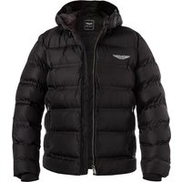 HACKETT Herren Steppjacke schwarz Mikrofaser unifarben von Hackett
