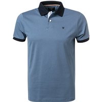 HACKETT Herren Polo-Shirt blau Baumwoll-Jersey von Hackett