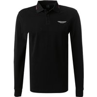 HACKETT Herren Polo-Shirt schwarz Baumwoll-Piqué von Hackett