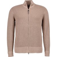 HACKETT Herren Cardigan braun Merinowolle unifarben von Hackett