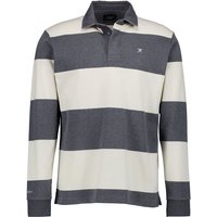 HACKETT Herren Rugby-Shirt weiß Gestreift Classic Fit von Hackett