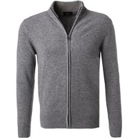 HACKETT Herren Strickjacke grau Lammwolle unifarben von Hackett