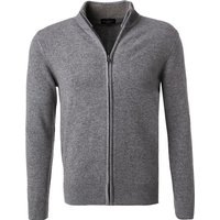 HACKETT Herren Strickjacke grau Lammwolle unifarben von Hackett