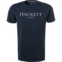 HACKETT Herren T-Shirt blau Baumwolle von Hackett