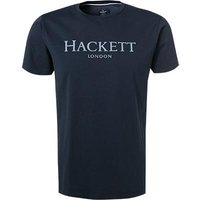 HACKETT Herren T-Shirt blau Baumwolle von Hackett