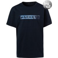 HACKETT Herren T-Shirt blau Baumwolle von Hackett