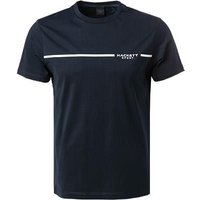 HACKETT Herren T-Shirt blau Baumwolle von Hackett