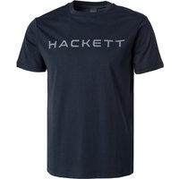 HACKETT Herren T-Shirt blau Baumwolle von Hackett