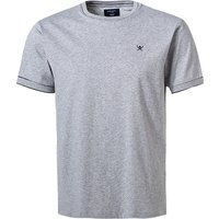 HACKETT Herren T-Shirt grau Baumwolle von Hackett