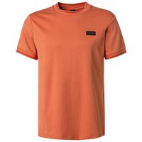 HACKETT Herren T-Shirt orange Baumwolle von Hackett