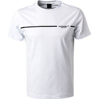 HACKETT Herren T-Shirt weiß Baumwolle von Hackett