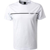 HACKETT Herren T-Shirt weiß Baumwolle von Hackett