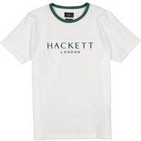 HACKETT Herren T-Shirt weiß Baumwolle von Hackett