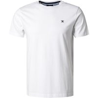 HACKETT Herren T-Shirt weiß Baumwolle von Hackett