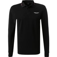 HACKETT Herren Polo-Shirt schwarz Baumwoll-Piqué von Hackett