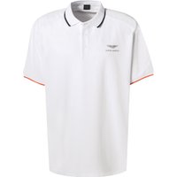 HACKETT Herren Polo-Shirt weiß Baumwoll-Piqué von Hackett