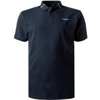 HACKETT Herren Polo-Shirt blau Baumwoll-Piqué von Hackett