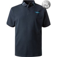 HACKETT Herren Polo-Shirt blau Baumwoll-Piqué von Hackett