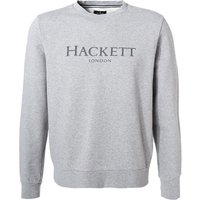 HACKETT Herren Sweatshirt grau Baumwolle Logo und Motiv Classic Fit von Hackett